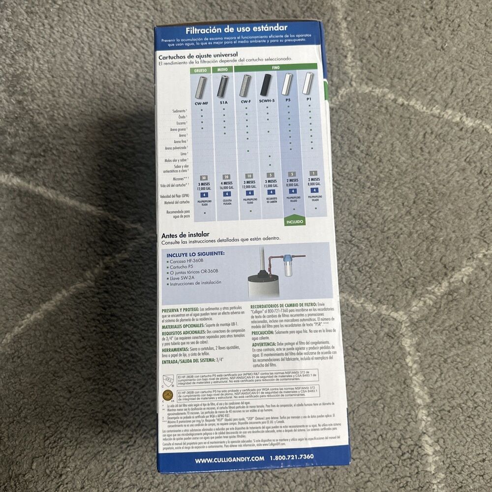 Culligan Whole House Sediment Standard Duty Water Filter HF-360B Genuine OEM - Picture 5 of 6